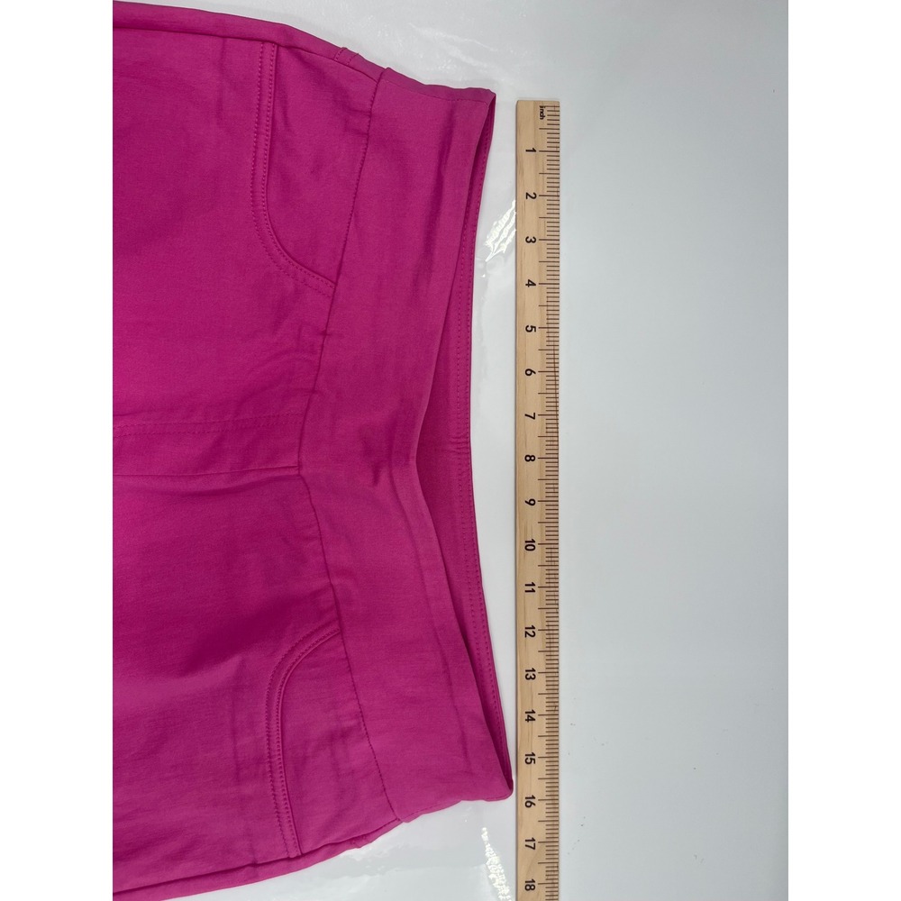 Ruby Rd Womens Pink Pull On Capri Pants Size 14 Cropped Stretch Trousers - Picture 3 of 8